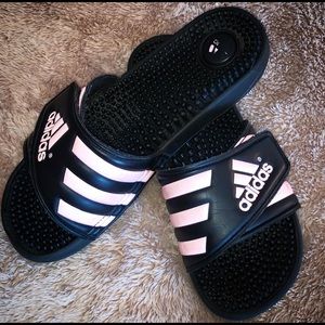 Adidas Pink & Black Slides
